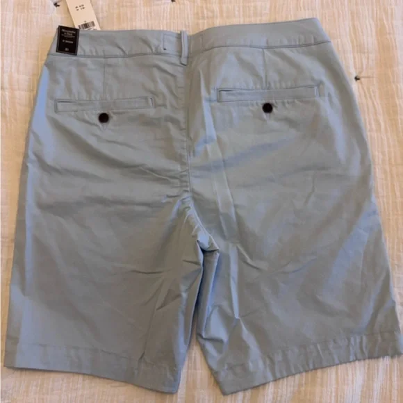 Abercrombie & Fitch Blue Flat Front Shorts - Picture 2 of 2